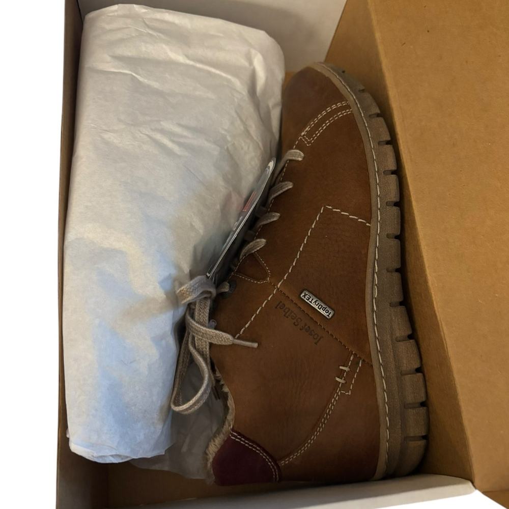 NEW Josef Seibel Steffi Brown Ankle Boot Women's Size 6 -6.5 Fuzzy Inside 37 EU - Picture 3 of 13
